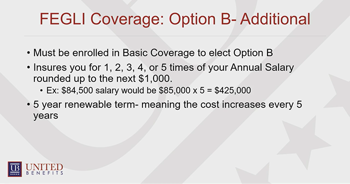 Option B With FEGLI